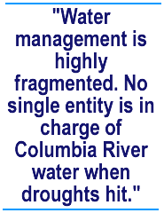 Water management is highly fragmented. No single entity is in charge of Columbia River water when droughts hit.