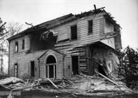 The President's House when it was torn down in 1950, photos courtesy of University of Washington Libraries, Special Collections, UW 198602
